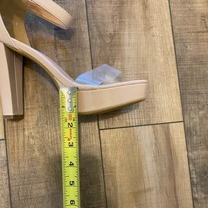 Womens heels clear foot strap